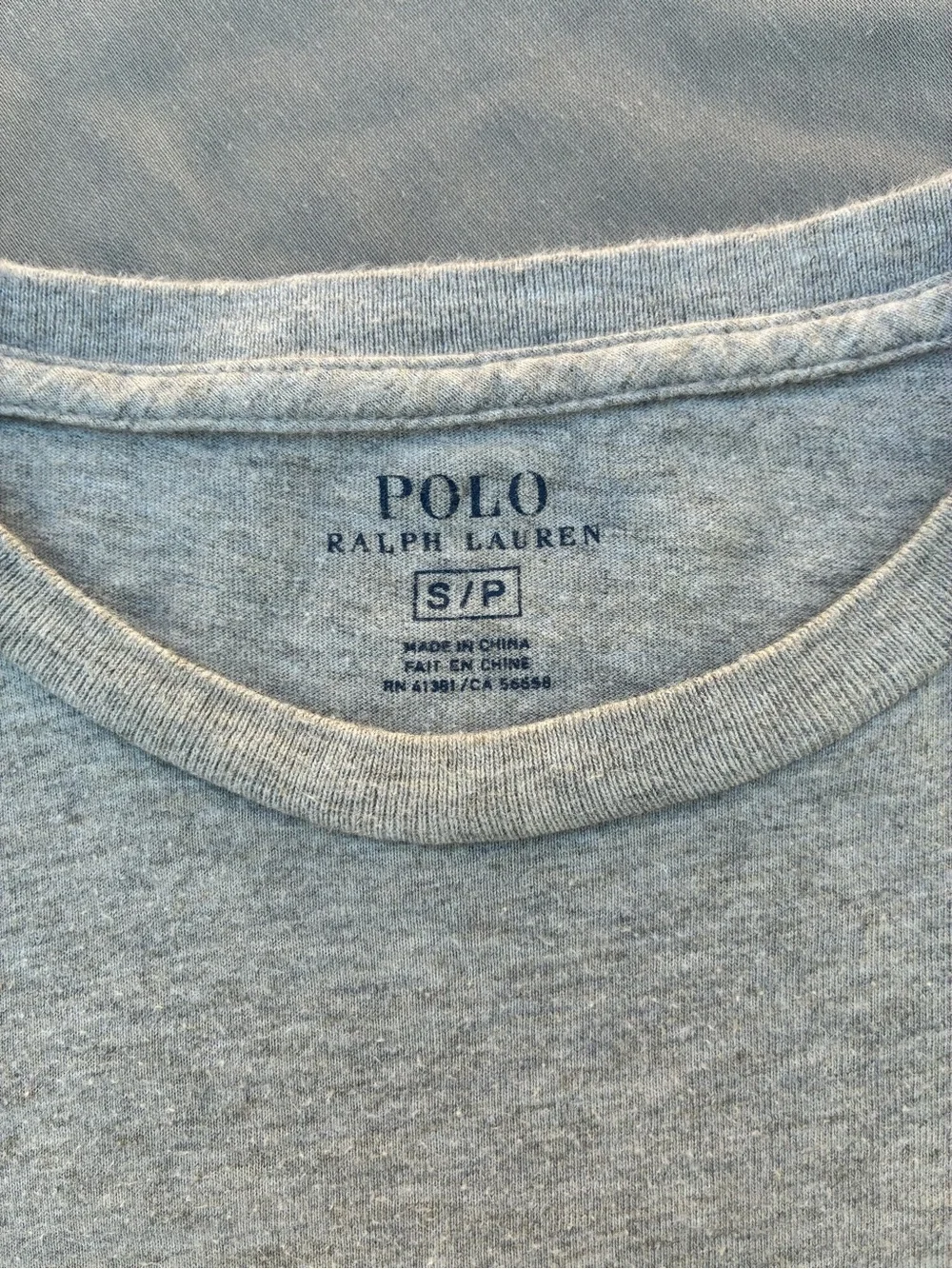 Polo by Ralph Lauren Light Gray Long Sleeve Crewneck Shirt with Navy Pony
